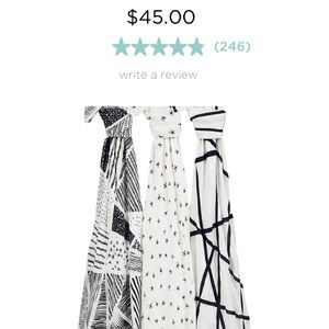 Aden & Anais bamboo swaddled blankets